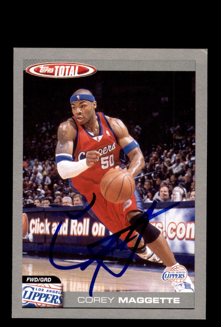 Signed Basketball Card Auto Corey Maggette 2004-05 Topps Total #168 Clippers
