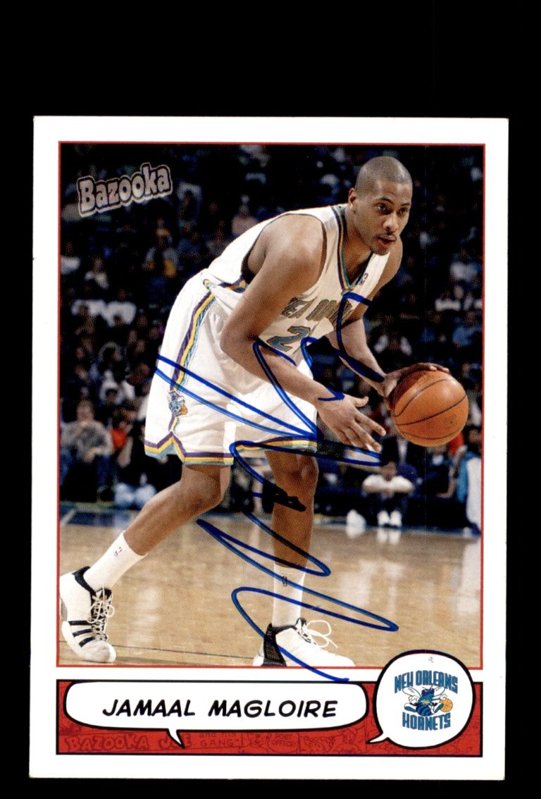 Signed Basketball Card Auto Jamaal Magloire 2004-05 Bazooka #78 Hornets