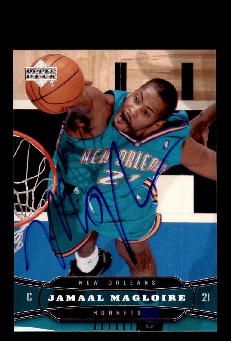 Signed Basketball Card Auto Jamaal Magloire 2004-05 Upper Deck #123 Hornets