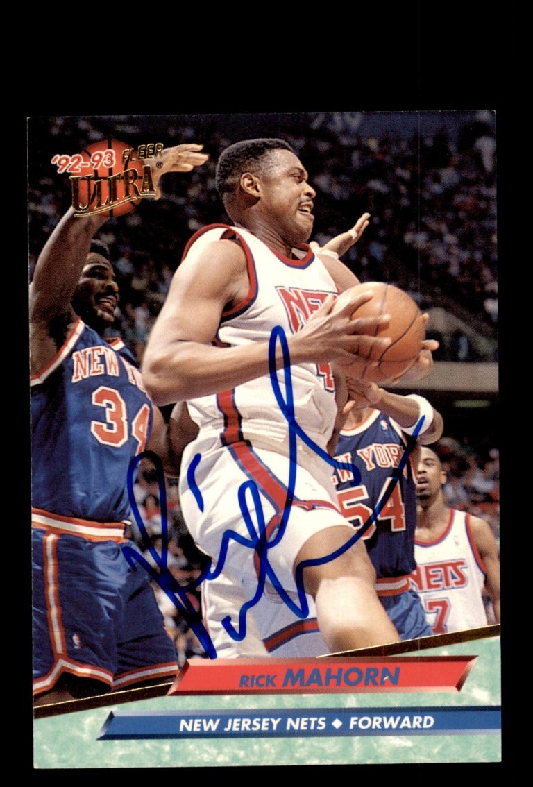 Signed Basketball Card Auto Rick Mahorn 1992-93 Ultra #316 New Jersey Nets