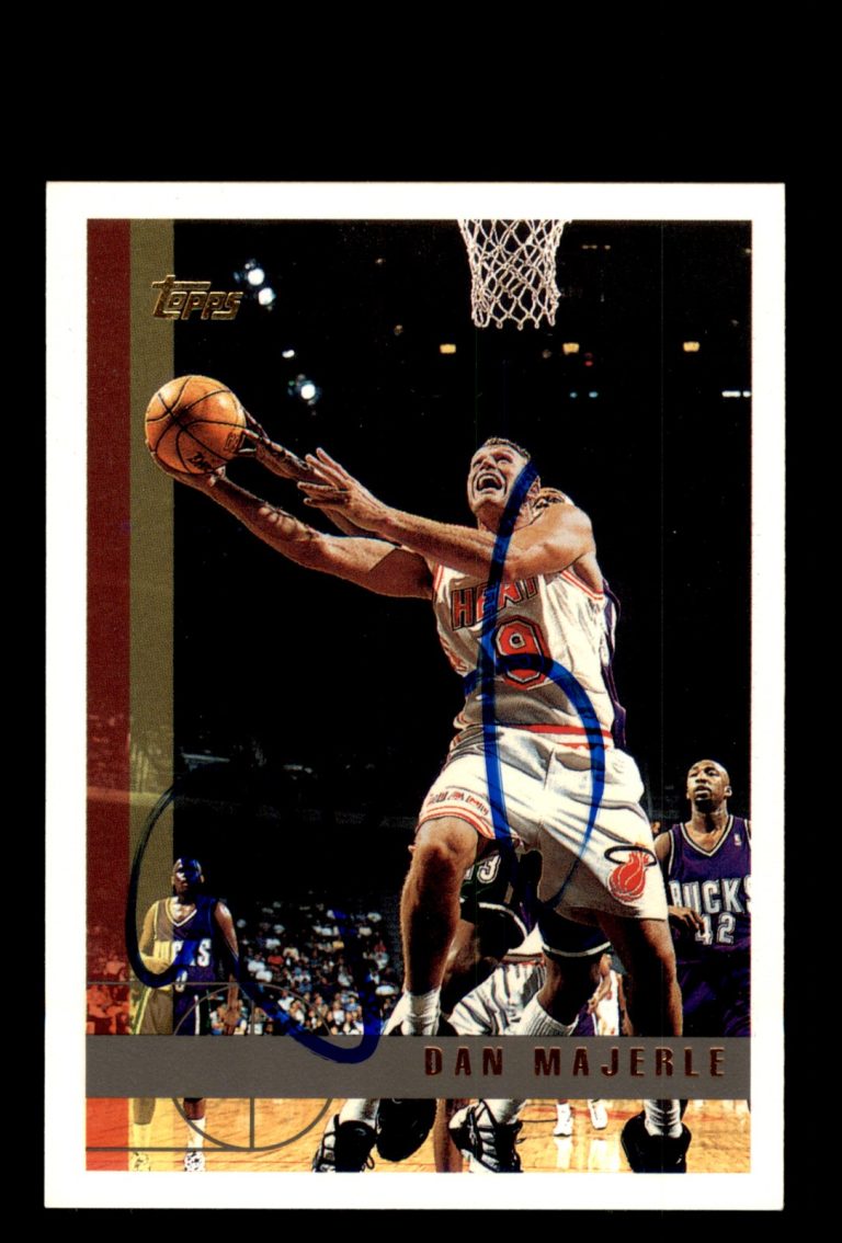 Signed Basketball Card Auto Dan Majerle 1997-98 Topps #25 Miami Heat