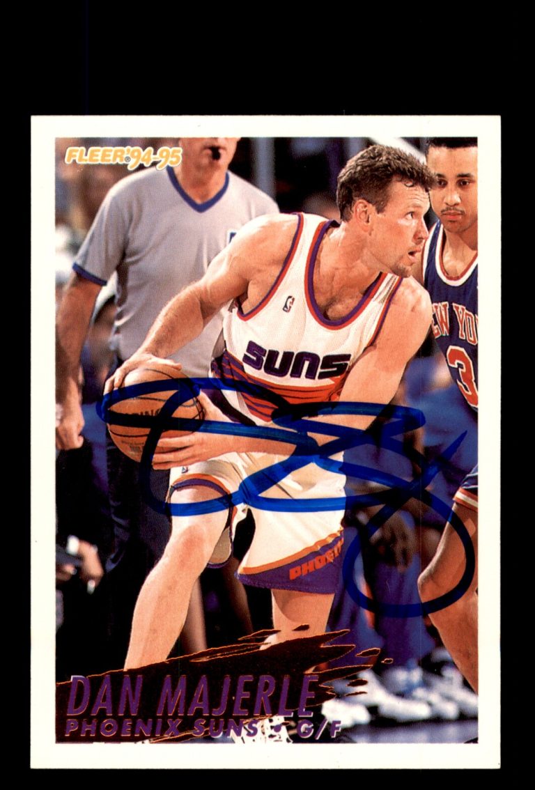 Signed Basketball Card Auto Dan Majerle 1994-95 Fleer #180 Phoenix Suns