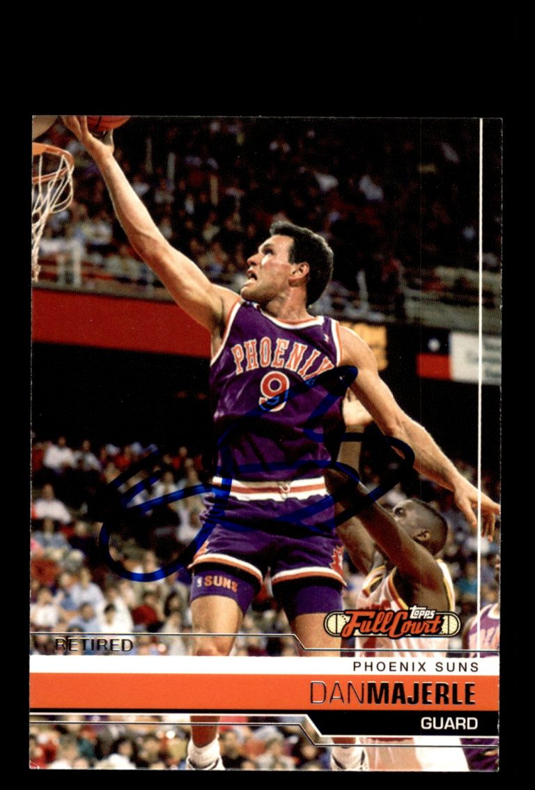 Signed Basketball Card Auto Dan Majerle 2006-07 Topps Full Court #95 Suns