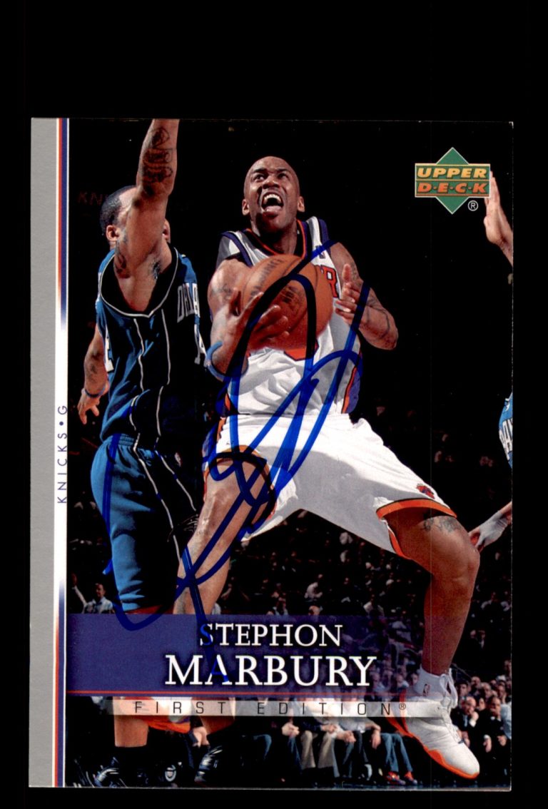 Signed Basketball Card Auto Stephon Marbury 2007-08 Upper Deck First Edition