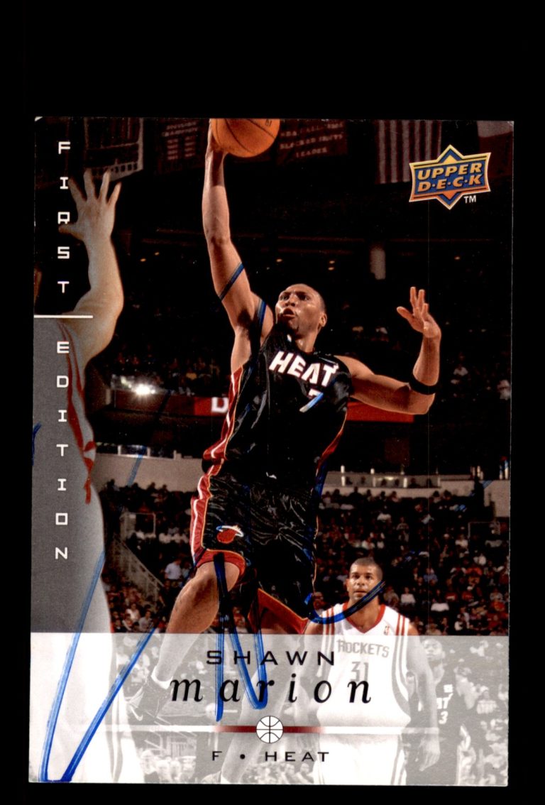 Signed Basketball Card Auto Shawn Marion 2008-09 Upper Deck First Edition #98