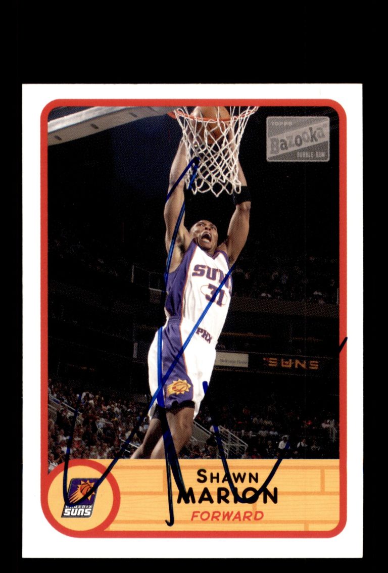 Signed Basketball Card Auto Shawn Marion 2003-04 Bazooka #31 Phoenix Suns