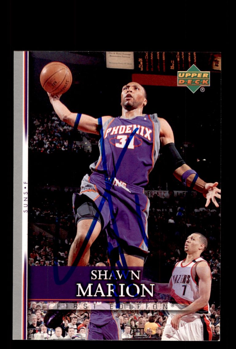 Signed Basketball Card Auto Shawn Marion 2007-08 Upper Deck First Edition #50