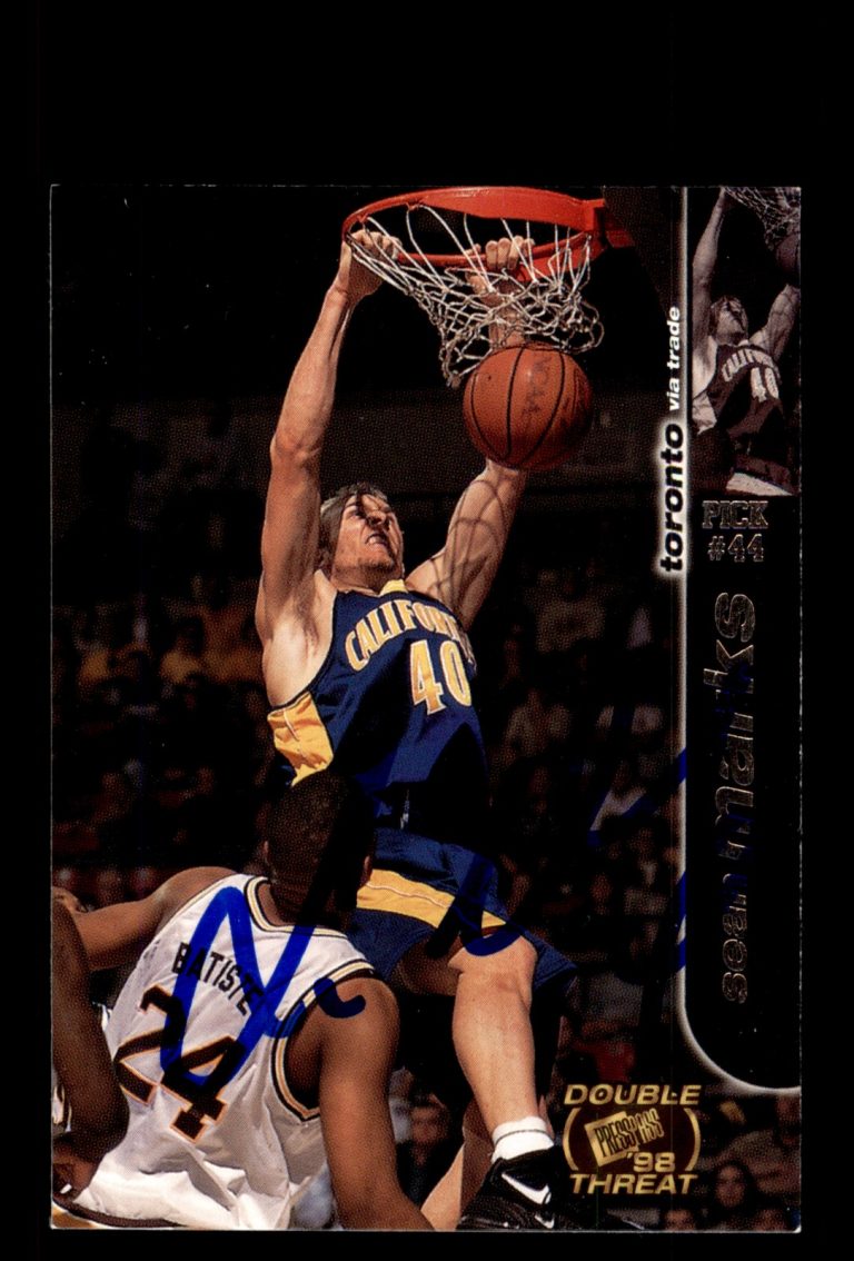 Signed Basketball Card Auto Sean Marks 1998 Press Pass Double Threat #28