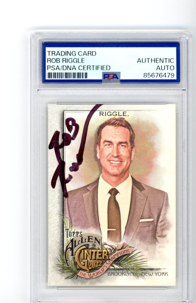 Signed Baseball Card Auto Rob Riggle 2022 Topps Allen & Ginter #189 PSA/DNA