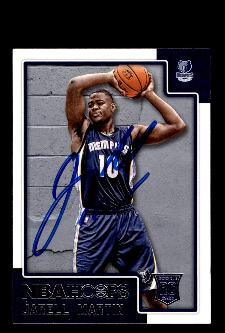 Signed Basketball Card Auto Jarell Martin 2015-16 Hoops #266 Memphis Grizzlies