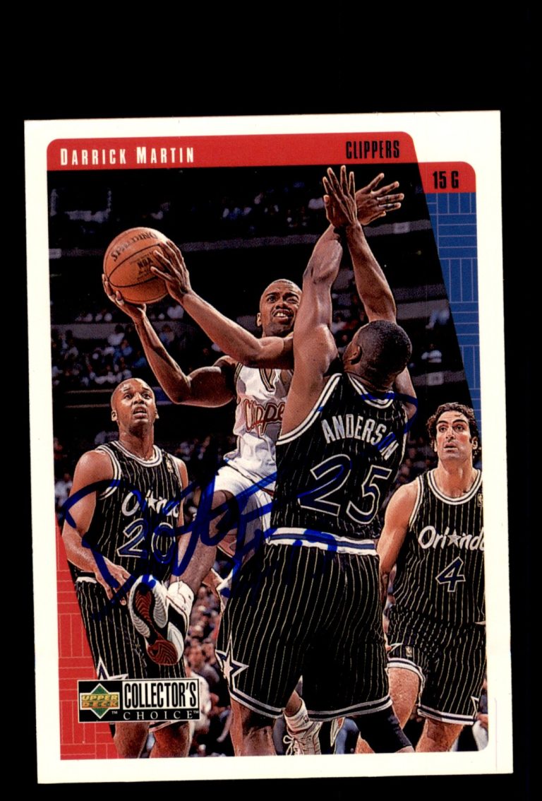 Signed Basketball Card Auto Darrick Martin 1997-98 Collector's Choice #261