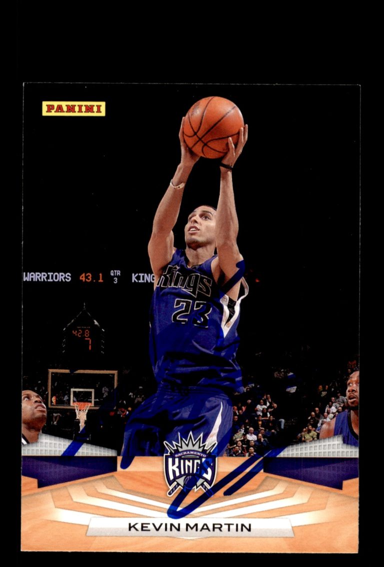 Signed Basketball Card Auto Kevin Martin 2009-10 Panini #296 Sacramento Kings