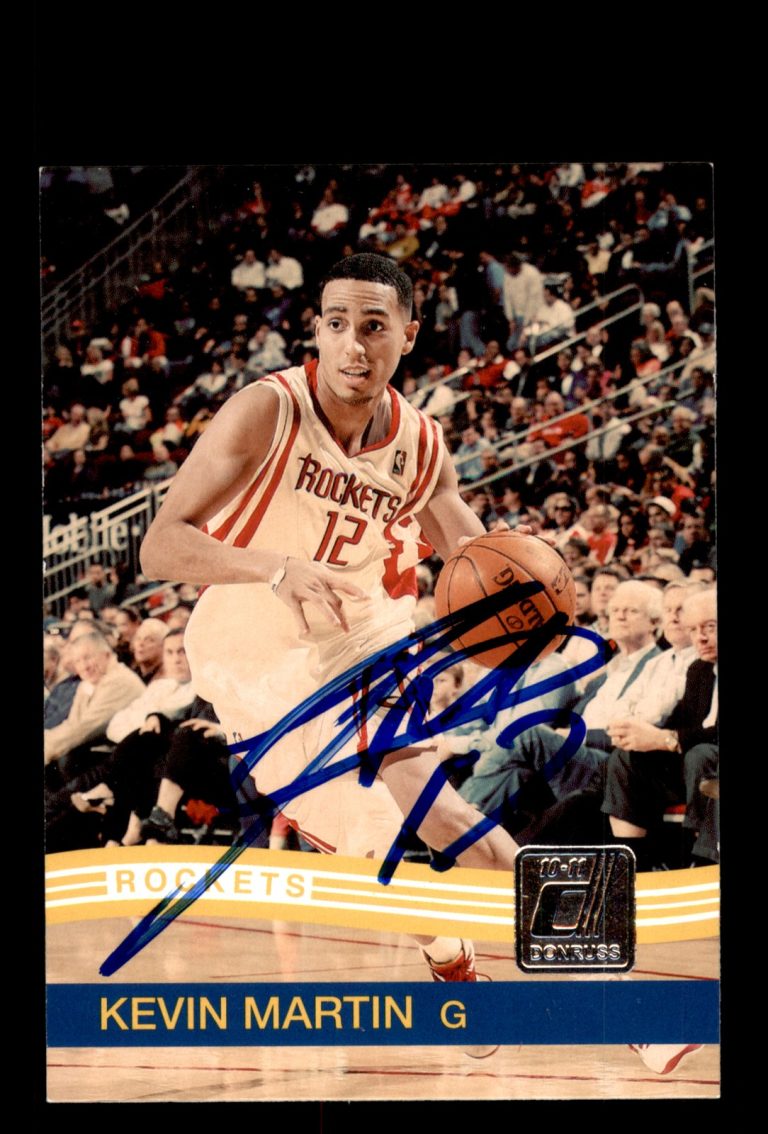Signed Basketball Card Auto Kevin Martin 2010-11 Donruss #86 Rockets