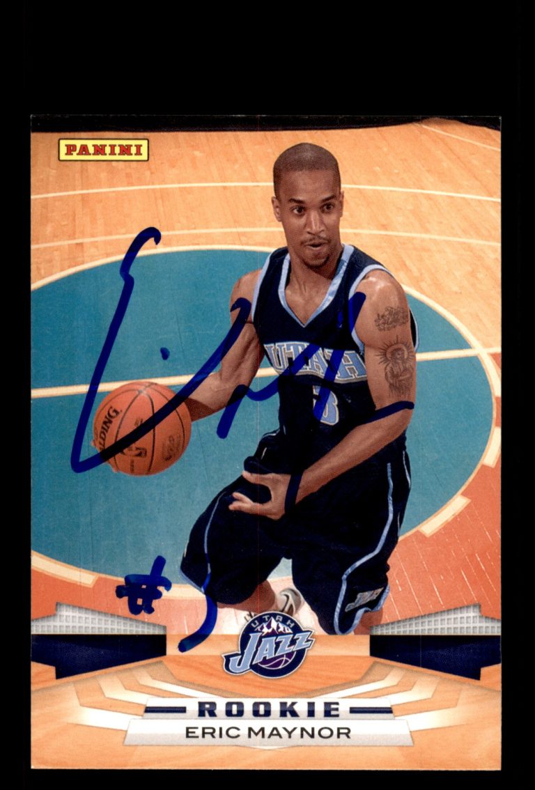Signed Basketball Card Auto Eric Maynor 2009-10 Panini #320 Utah Jazz