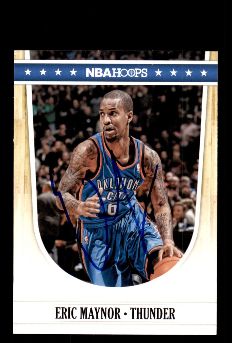 Signed Basketball Card Auto Eric Maynor 2011-12 Hoops #174 Oklahoma City Thunder