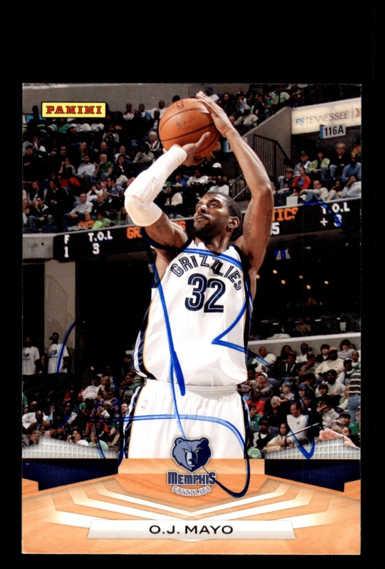 Signed Basketball Card Auto O.J. Mayo 2009-10 Panini #179 Memphis Grizzlies