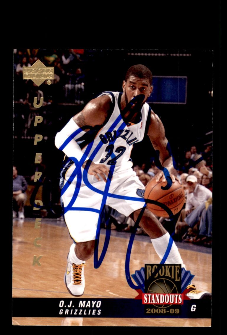 Signed Basketball Card Auto O.J. Mayo 2008-09 Upper Deck Lineage #RS-3 Grizzlies