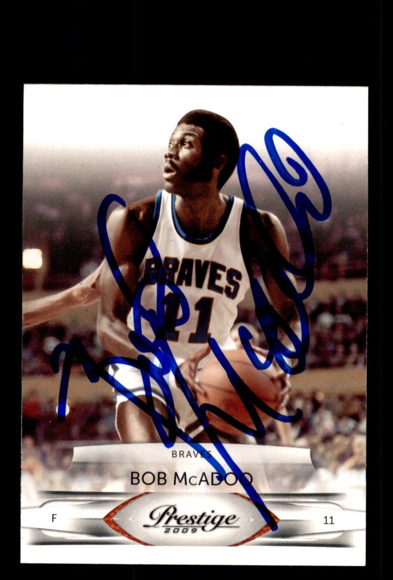 Signed Basketball Card Auto Bob McAdoo 2009-10 Panini Prestige #137 Braves