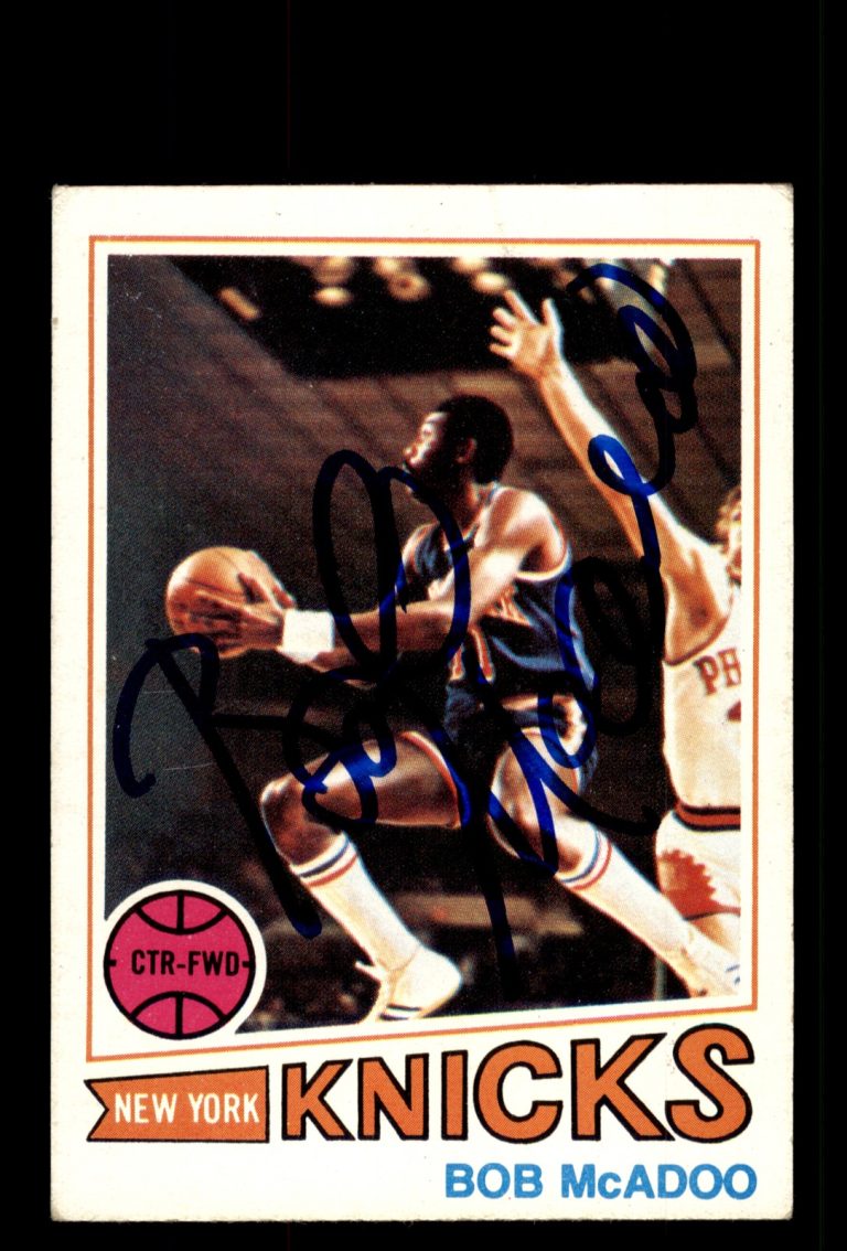 Signed Basketball Card Auto Bob McAdoo 1977-78 Topps #45 New York Knicks