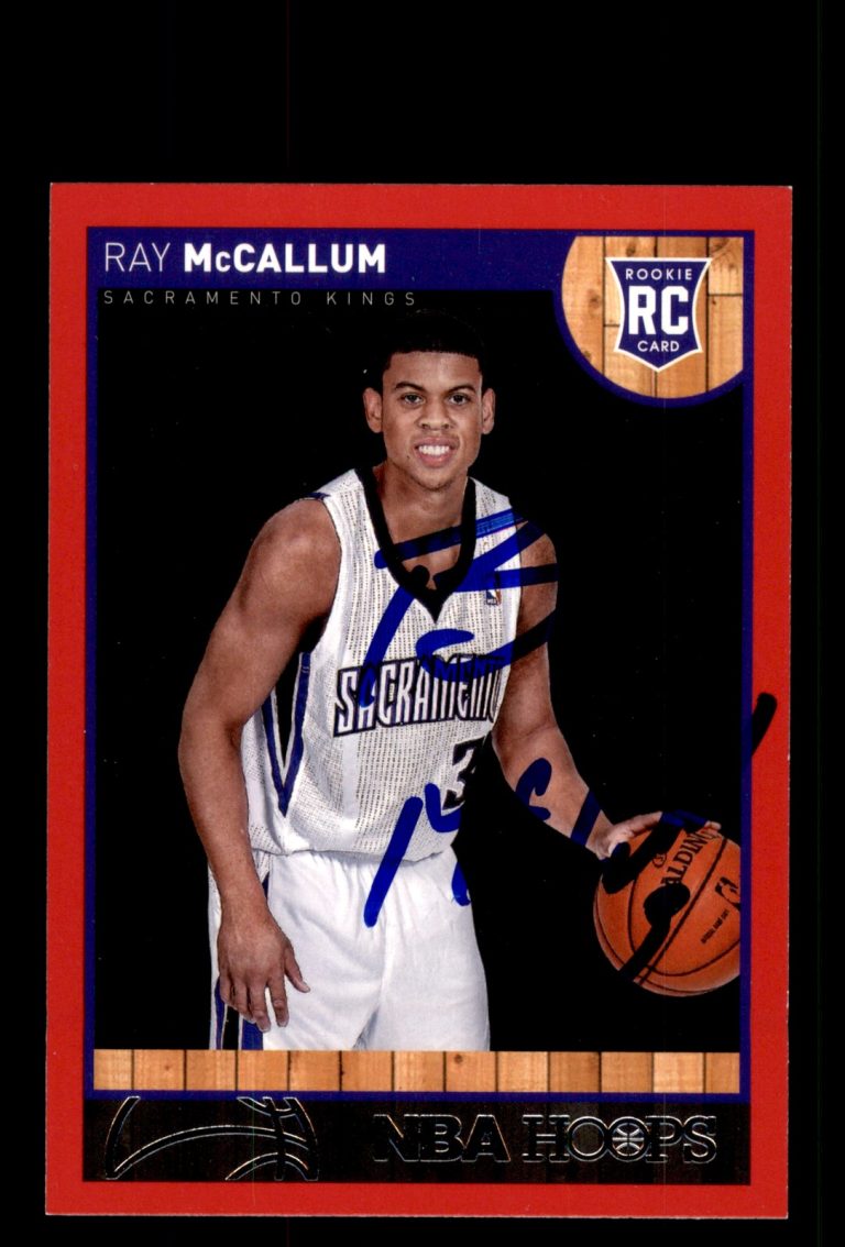 Signed Basketball Card Auto Ray McCallum 2013-14 Hoops #276 Sacramento Kings
