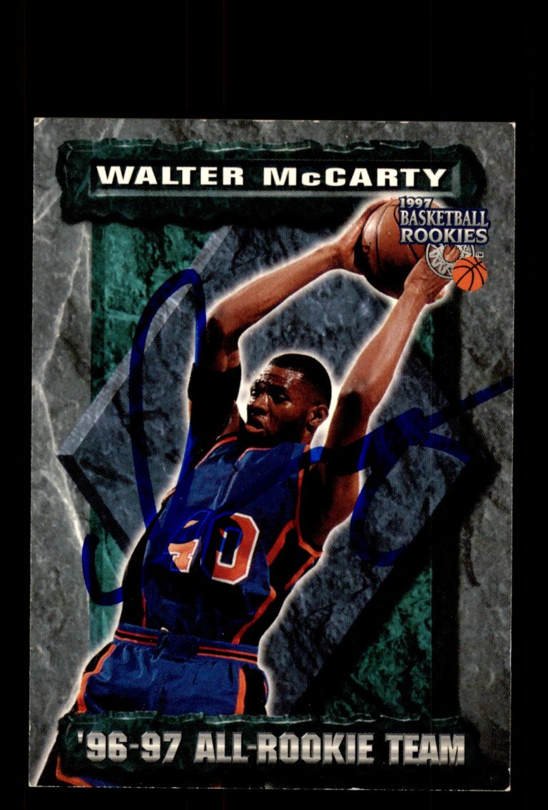 Signed Basketball Card Auto Walter McCarty 1997 Score Board Rookies #86 Knicks