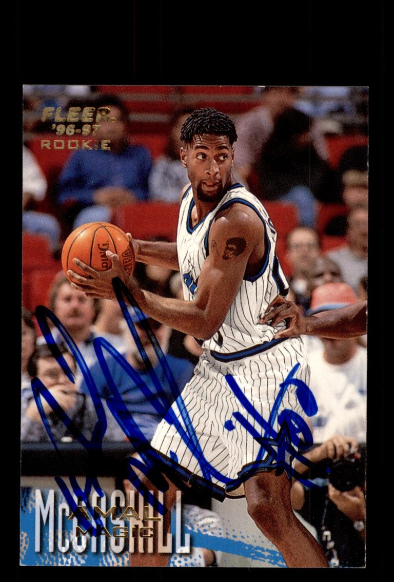 Signed Basketball Card Auto Amal McCaskill 1996-97 Fleer #231 Orlando Magic