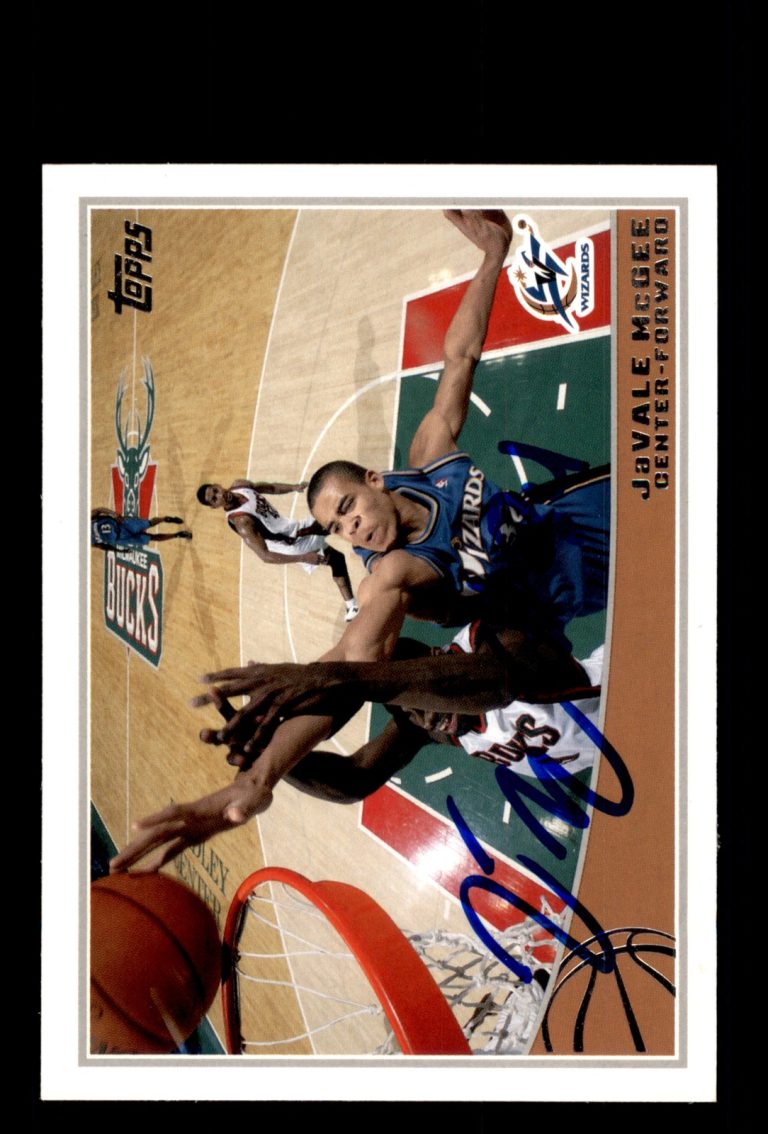 Signed Basketball Card Auto JaVale McGee 2009-10 Topps #310 Washington Wizards