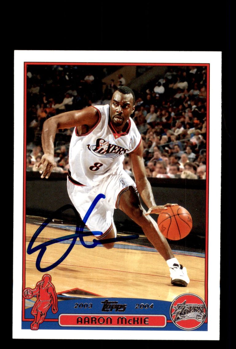 Signed Basketball Card Auto Aaron McKie 2003-04 Topps #67 Philadelphia 76ers