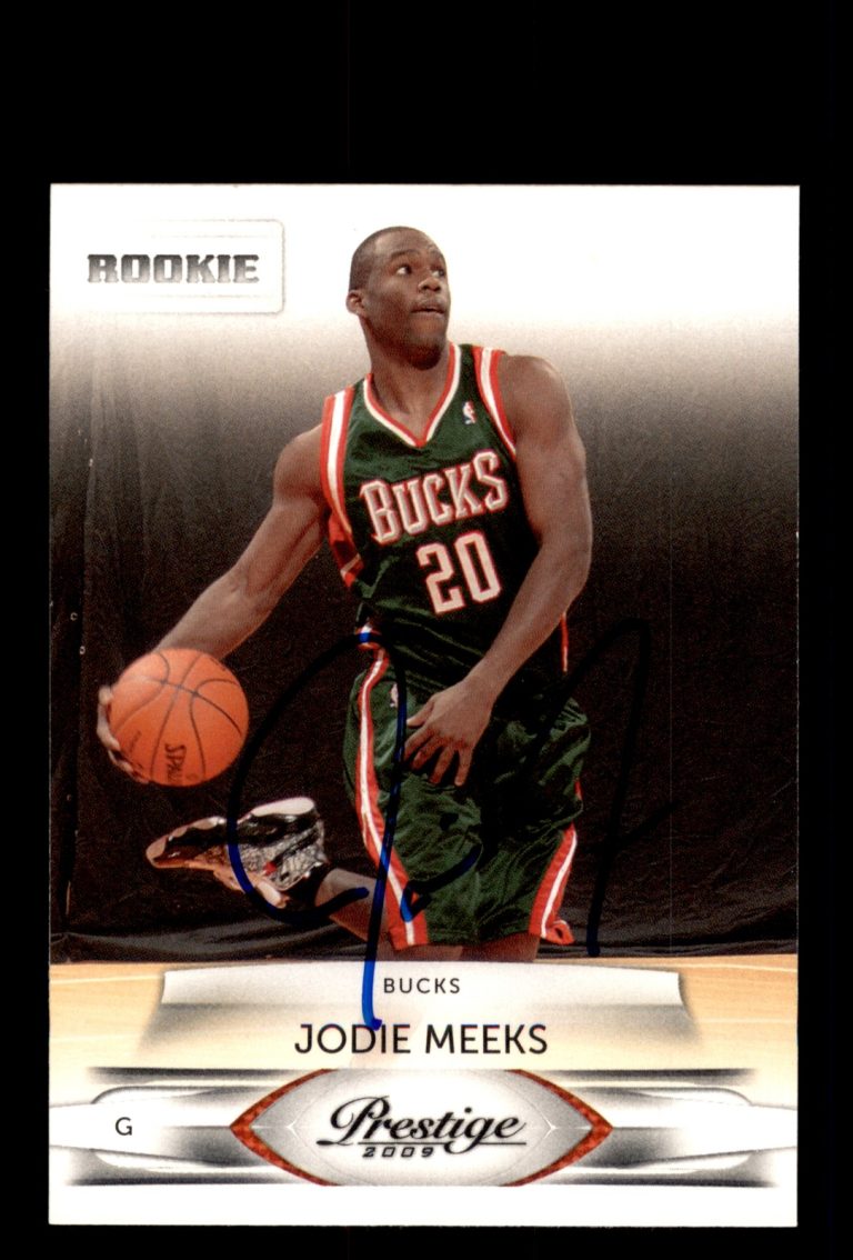 Signed Basketball Card Auto Jodie Meeks 2009-10 Panini Prestige #239 Bucks
