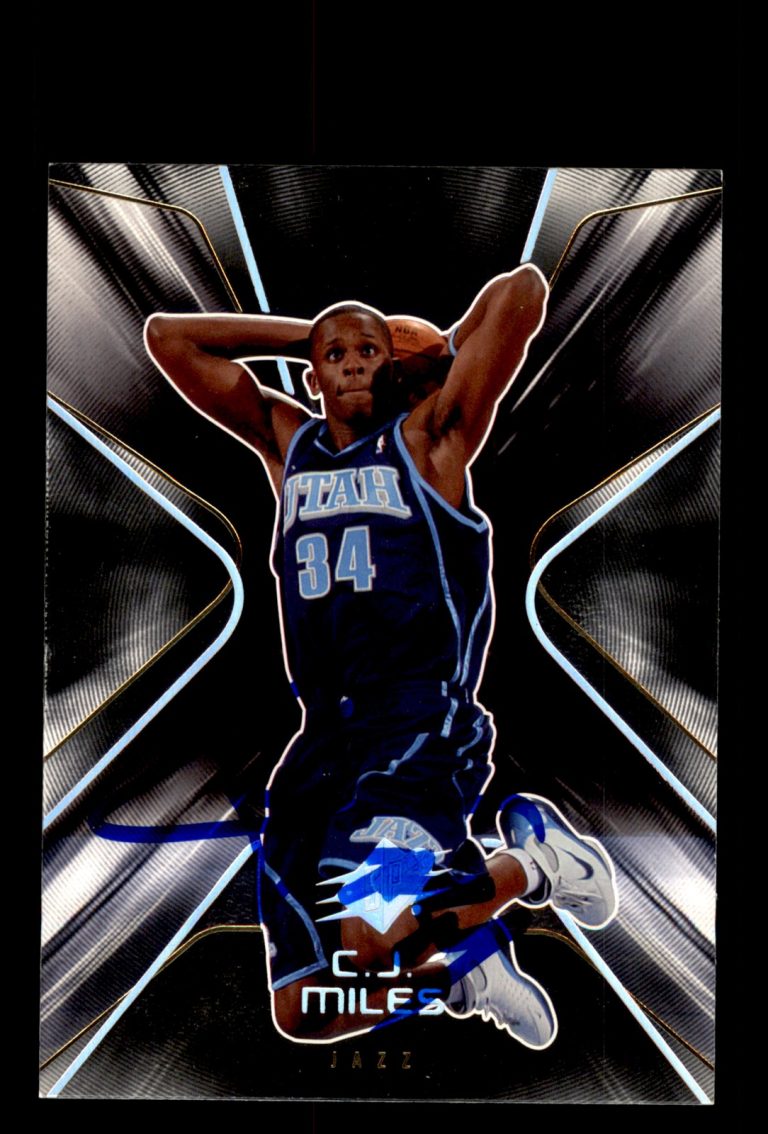 Signed Basketball Card Auto C.J. Miles 2006-07 SPx #96 Utah Jazz