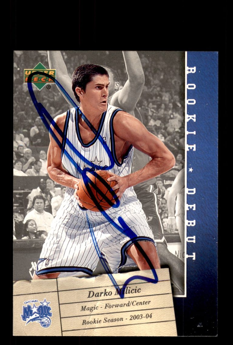 Signed Basketball Card Auto Darko Milicic 2006-07 Upper Deck Rookie Debut #70