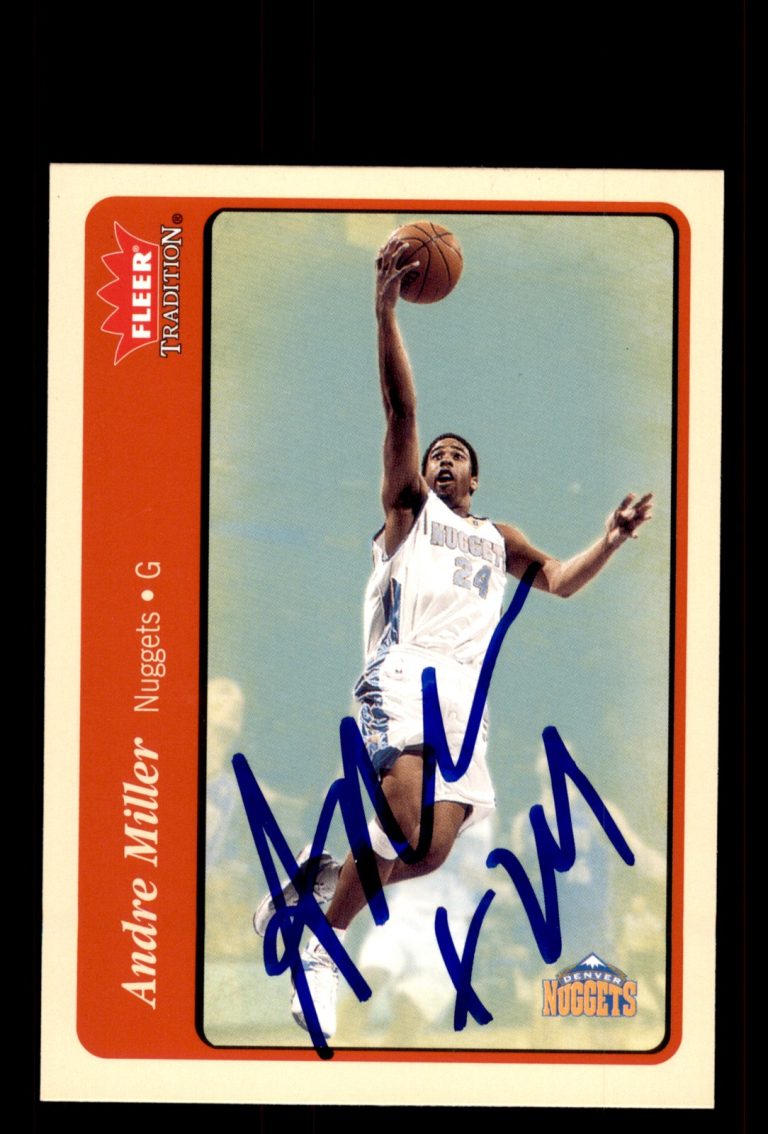 Signed Basketball Card Auto Andre Miller 2004-05 Fleer Tradition #188 Nuggets