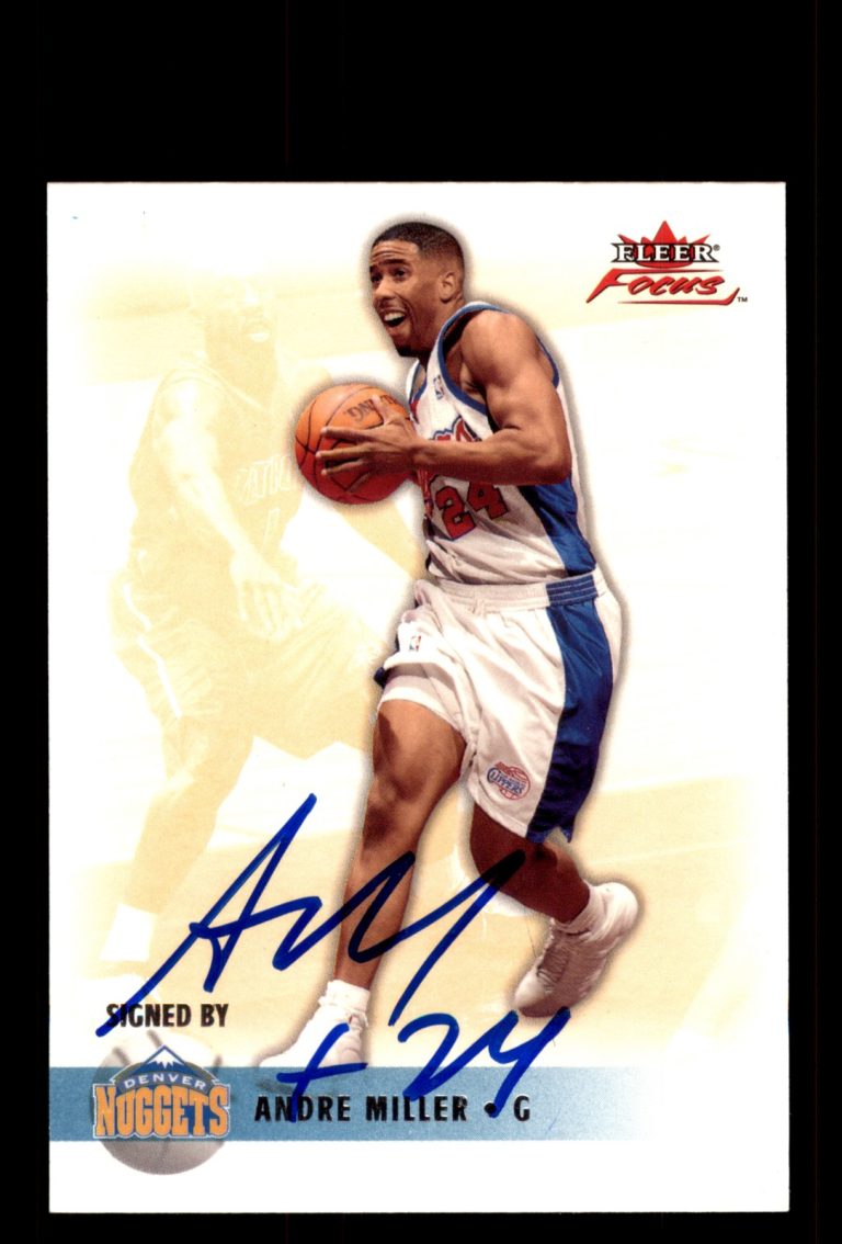 Signed Basketball Card Auto Andre Miller 2003-04 Fleer Focus #26 Denver Nuggets