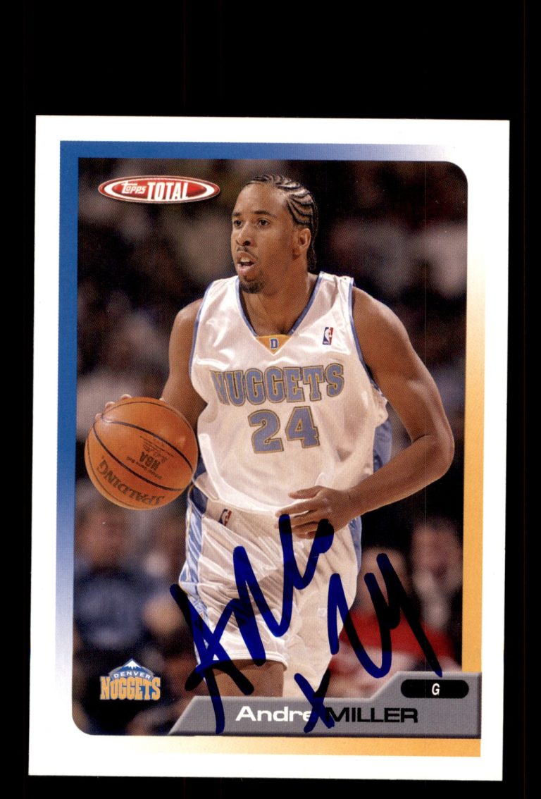 Signed Basketball Card Auto Andre Miller 2005-06 Topps Total #141 Denver Nuggets