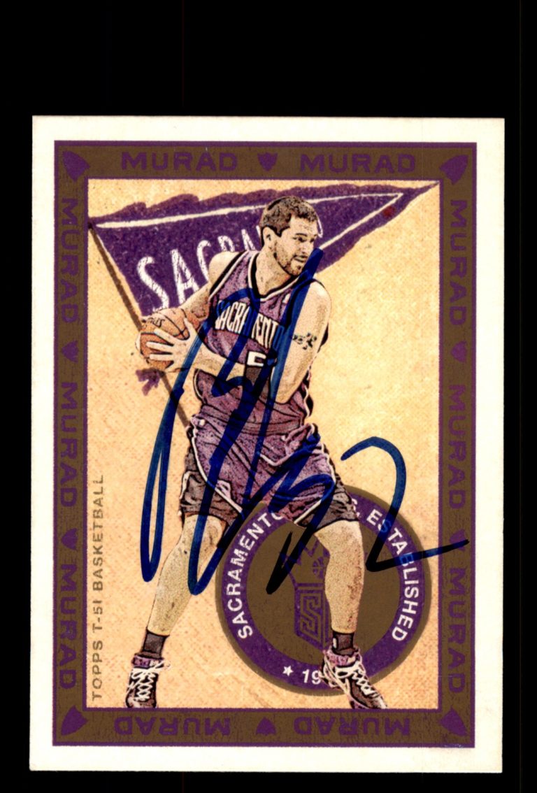 Signed Basketball Card Auto Brad Miller 2008-09 Topps T-51 Murad #48 Kings