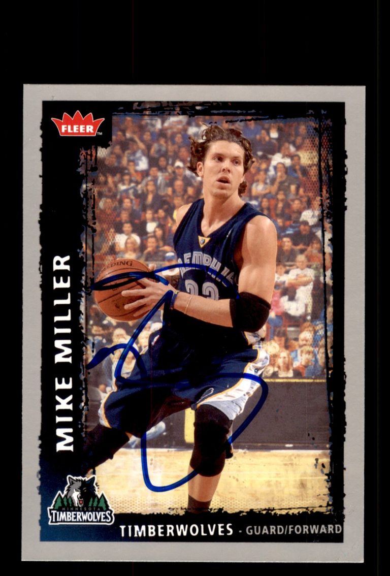 Signed Basketball Card Auto Mike Miller 2008-09 Fleer #187 Timberwolves