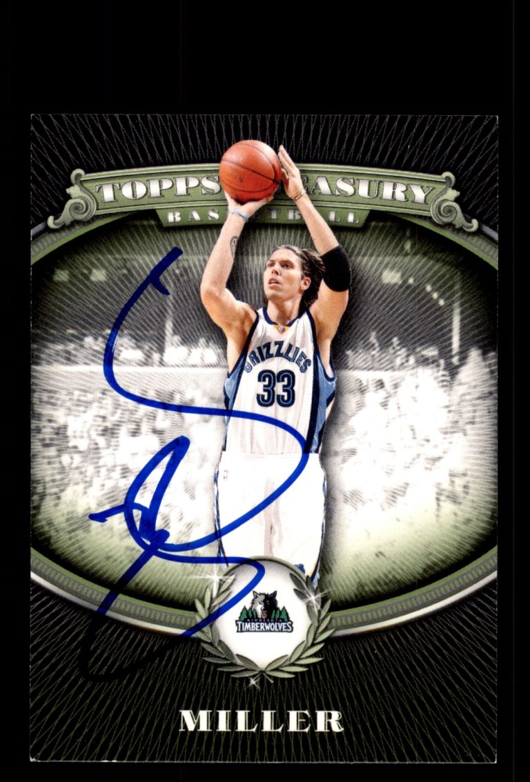 Signed Basketball Card Auto Mike Miller 2008-09 Topps Treasury #35 Timberwolves