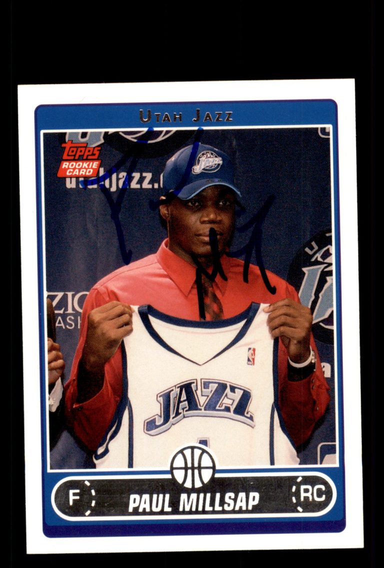 Signed Basketball Card Auto Paul Millsap 2006-07 Topps #253 Utah Jazz