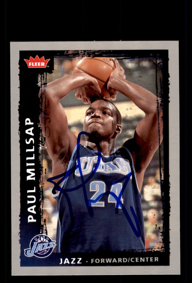 Signed Basketball Card Auto Paul Millsap 2008-09 Fleer #127 Utah Jazz