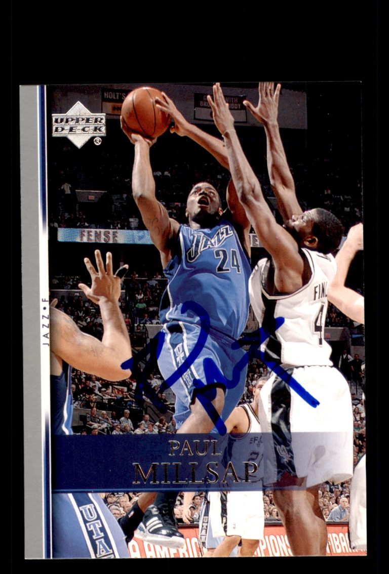 Signed Basketball Card Auto Paul Millsap 2007-08 Upper Deck #83 Utah Jazz