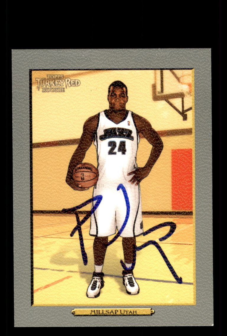 Signed Basketball Card Auto Paul Millsap 2006-07 Topps Turkey Red #210 Utah Jazz