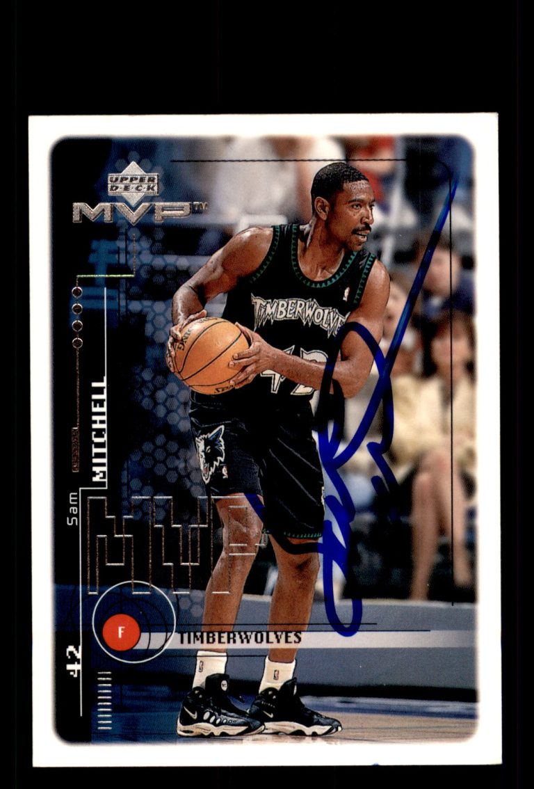 Signed Basketball Card Auto Sam Mitchell 1999-00 Upper Deck MVP #96 Timberwolves