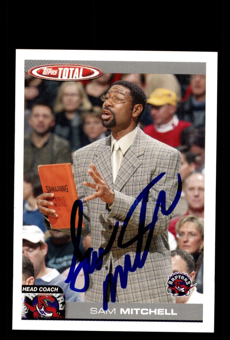 Signed Basketball Card Auto Sam Mitchell 2004-05 Topps Total #415 Raptors