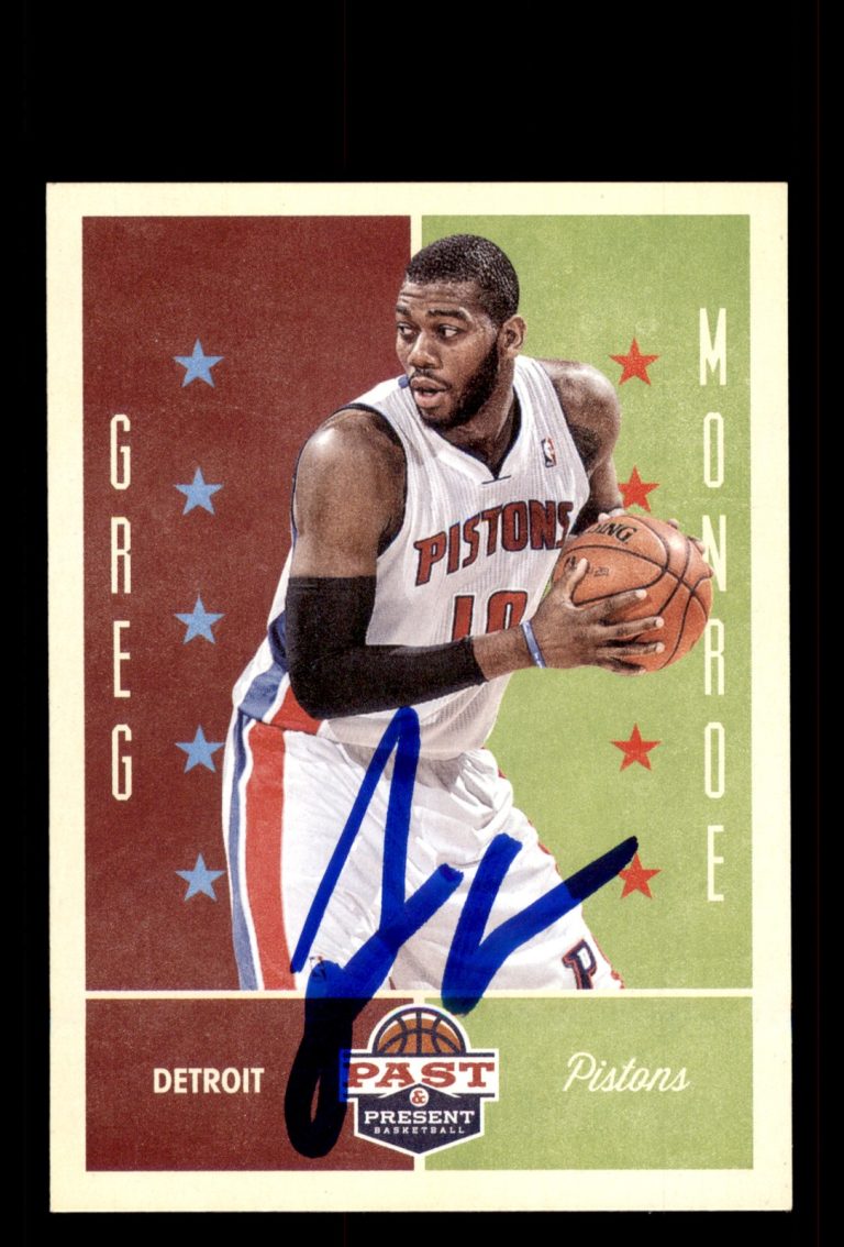 Signed Basketball Card Auto Greg Monroe 2012-13 Panini Past & Present #51