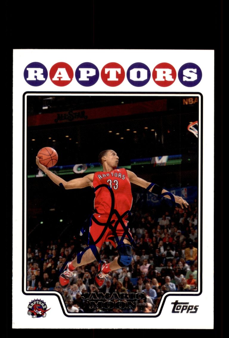 Signed Basketball Card Auto Jamario Moon 2008-09 Topps #52 Toronto Raptors