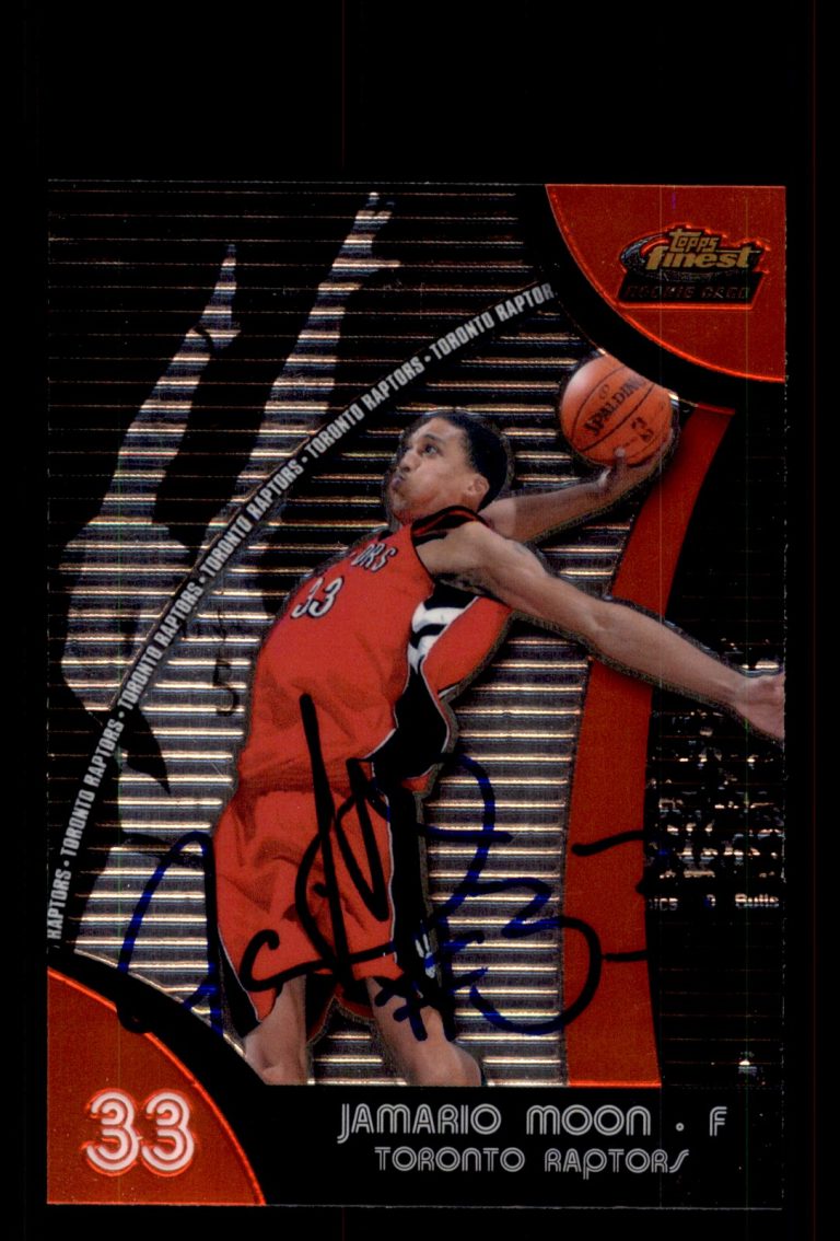 Signed Basketball Card Auto Jamario Moon 2007-08 Finest #66 Toronto Raptors