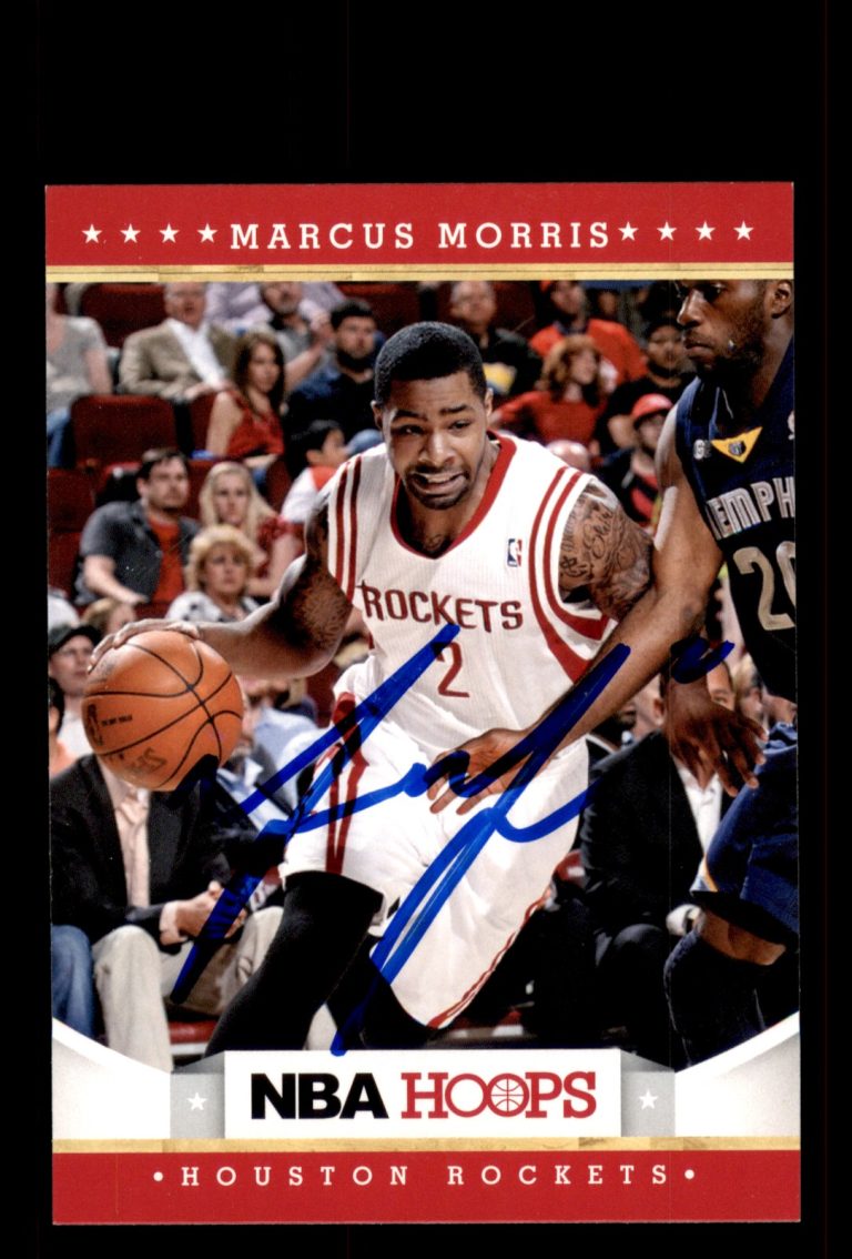Signed Basketball Card Auto Marcus Morris 2012-13 Hoops #235 Houston Rockets