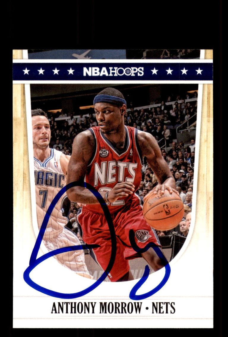 Signed Basketball Card Auto Anthony Morrow 2011-12 Hoops #145 New Jersey Nets