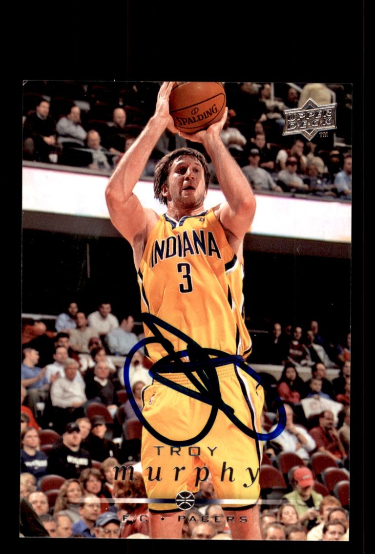 Signed Basketball Card Auto Troy Murphy 2008-09 Upper Deck #72 Indiana Pacers