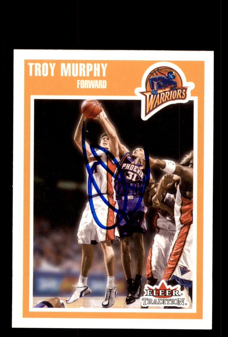 Signed Basketball Card Auto Troy Murphy 2002-03 Fleer Tradition #44 Warriors